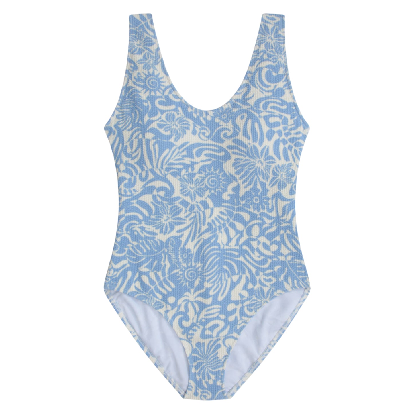 Light Blue - Back - Animal Womens-Ladies Lea One Piece Swimsuit