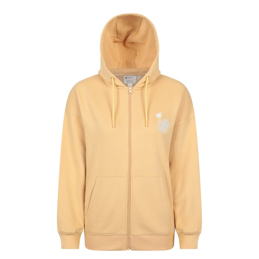 Mustard - Front - Mountain Warehouse Womens-Ladies Embroidered Sunflower Embroidered Hoodie
