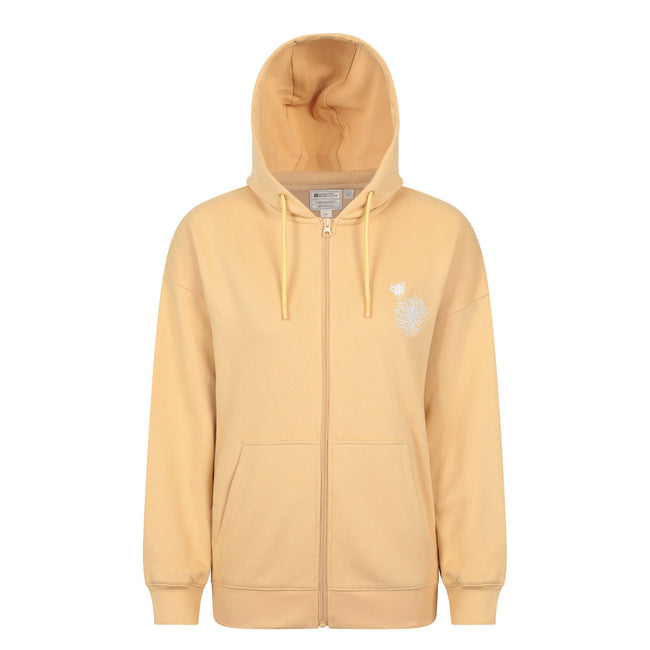 Mustard - Front - Mountain Warehouse Womens-Ladies Embroidered Sunflower Embroidered Hoodie