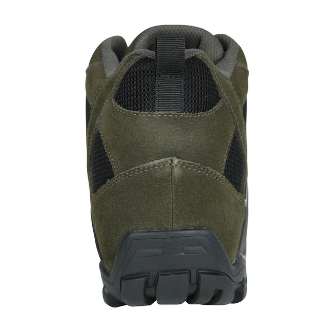 Green - Back - Mountain Warehouse Mens Curlew Waterproof Low Profile Walking Boots