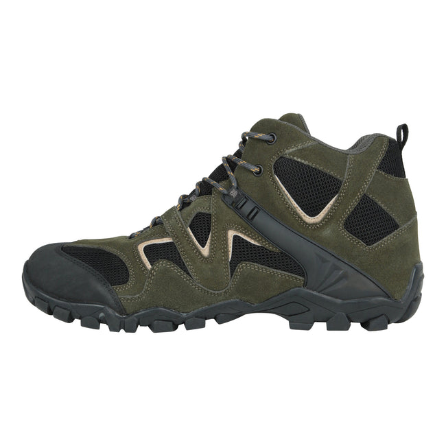 Green - Side - Mountain Warehouse Mens Curlew Waterproof Low Profile Walking Boots