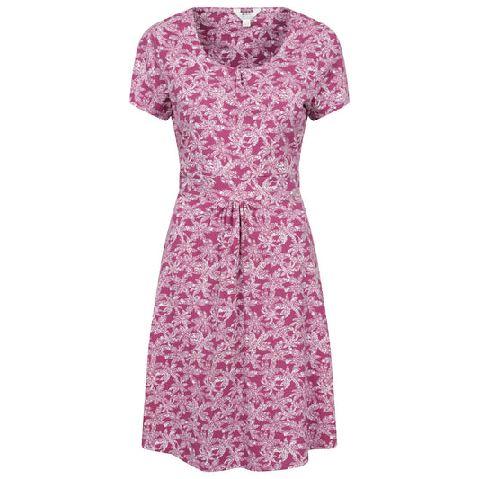 Dark Pink - Front - Mountain Warehouse Womens-Ladies Orchid Patterned UV Protection Dress