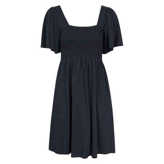 Navy - Front - Mountain Warehouse Womens-Ladies Hydra Shirred Dress