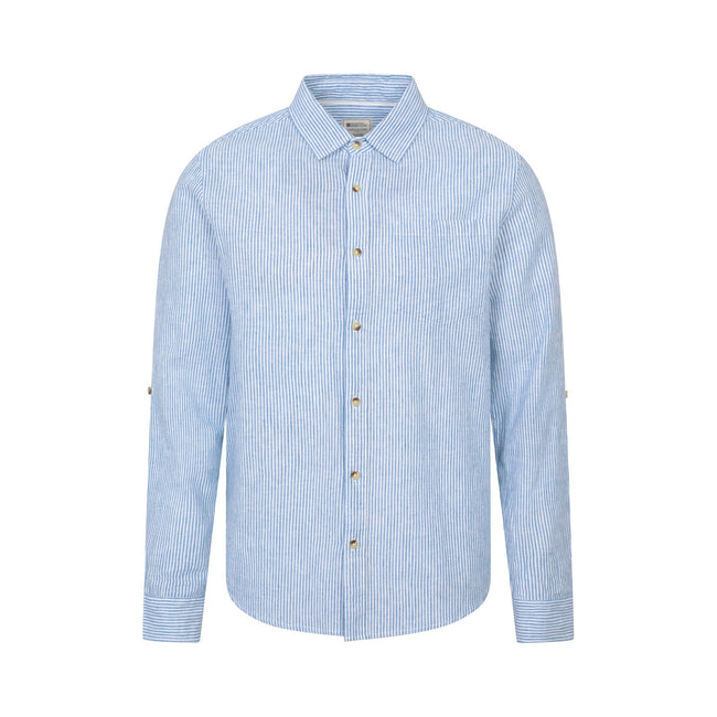 Blue - Front - Mountain Warehouse Mens Lowe Stripe Shirt