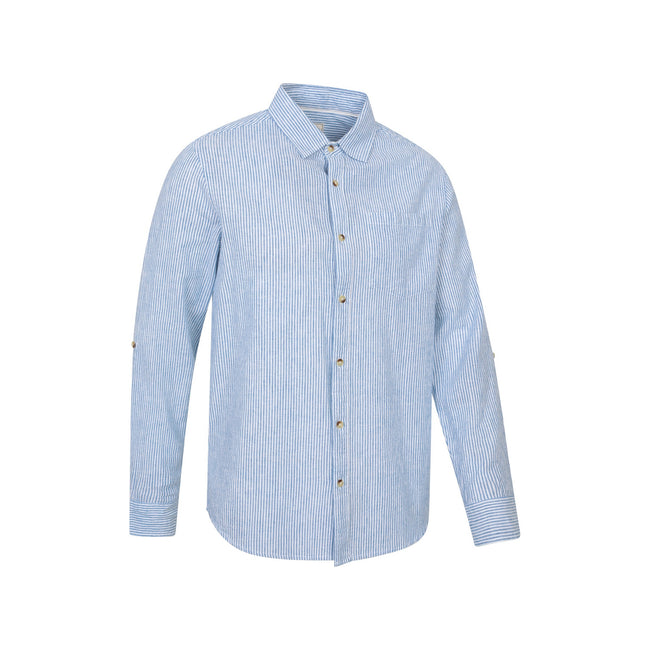 Blue - Side - Mountain Warehouse Mens Lowe Stripe Shirt