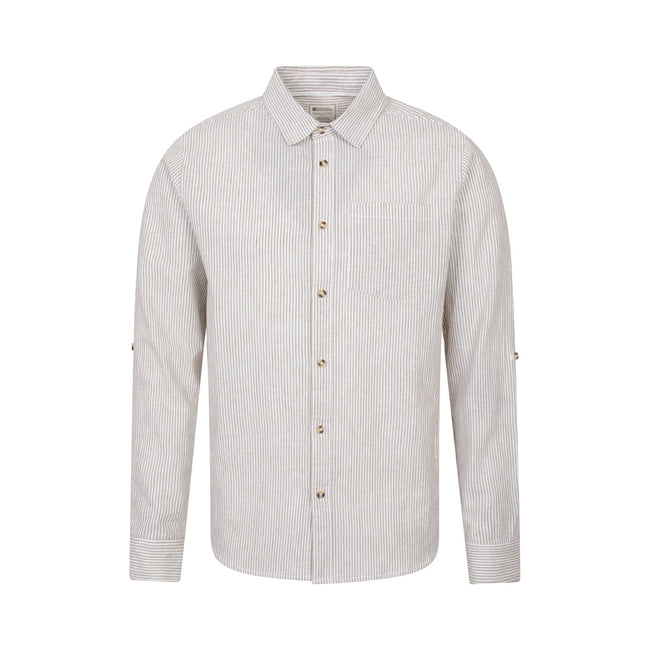 Mustard - Front - Mountain Warehouse Mens Lowe Stripe Shirt