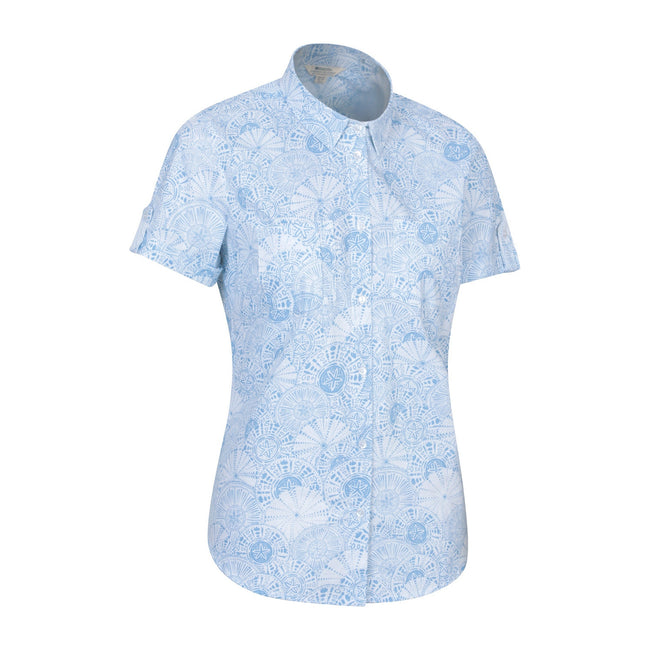 Pale Blue - Side - Mountain Warehouse Womens-Ladies Coconut Short-Sleeved Shirt