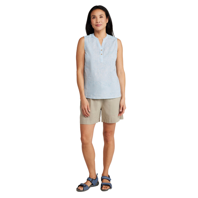 White - Side - Mountain Warehouse Womens-Ladies Petra Printed Sleeveless Shirt