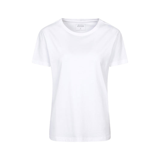 White - Front - Mountain Warehouse Womens-Ladies Basic Relaxed Fit T-Shirt