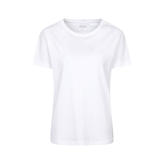 White - Front - Mountain Warehouse Womens-Ladies Basic Relaxed Fit T-Shirt