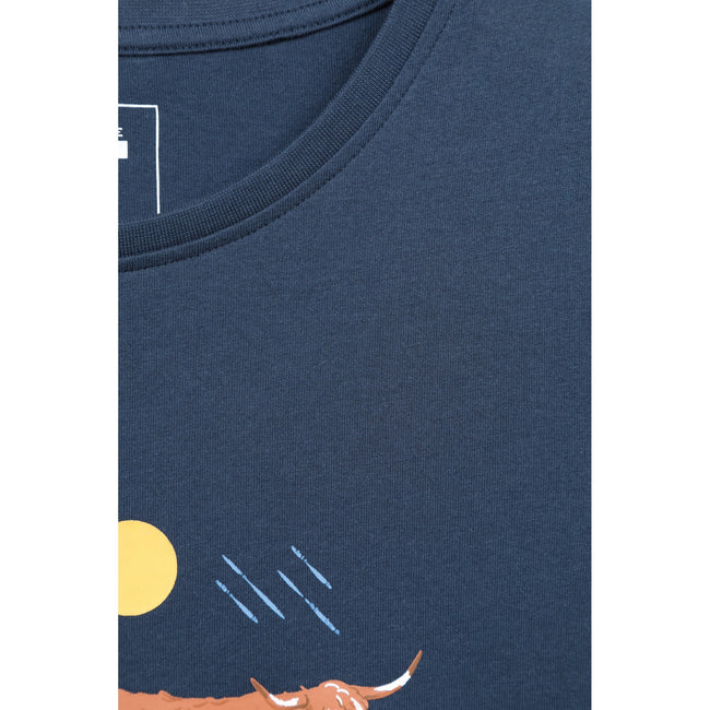 Navy - Pack Shot - Mountain Warehouse Womens-Ladies Scottish Weather Forecast T-Shirt