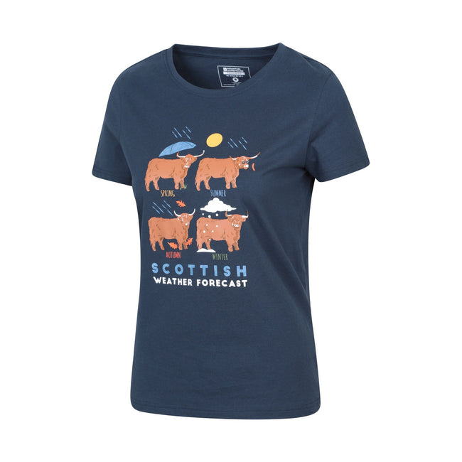 Navy - Lifestyle - Mountain Warehouse Womens-Ladies Scottish Weather Forecast T-Shirt