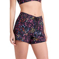 Jet Black - Side - Animal Womens-Ladies Aurora All-Over Print Board Shorts