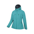 Teal - Lifestyle - Mountain Warehouse Womens-Ladies Rainstorm 2.5 Layered Waterproof Jacket