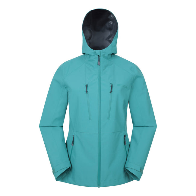Teal - Front - Mountain Warehouse Womens-Ladies Rainstorm 2.5 Layered Waterproof Jacket