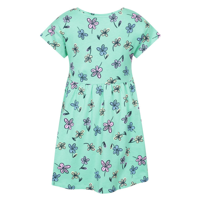 Pale Green - Front - Mountain Warehouse Girls Essentials Lora Floral Dress