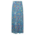 Dark Teal - Side - Mountain Warehouse Womens-Ladies Shore Floral Jersey Maxi Skirt