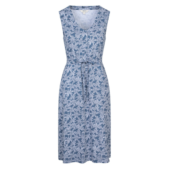Dark Blue - Front - Mountain Warehouse Womens-Ladies Bahamas Floral Sleeveless Dress