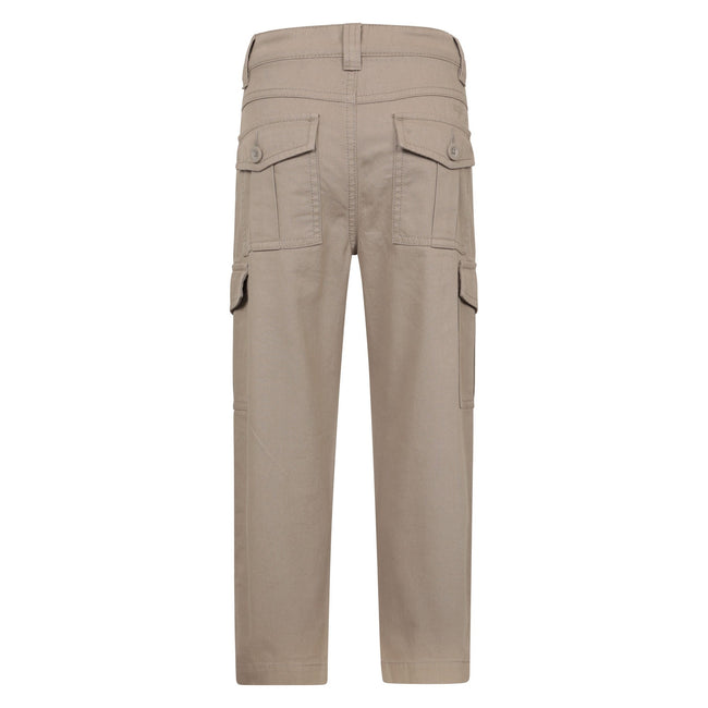 Beige - Back - Mountain Warehouse Childrens-Kids Cargo Trousers