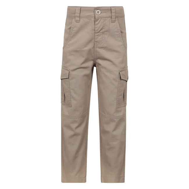 Beige - Front - Mountain Warehouse Childrens-Kids Cargo Trousers