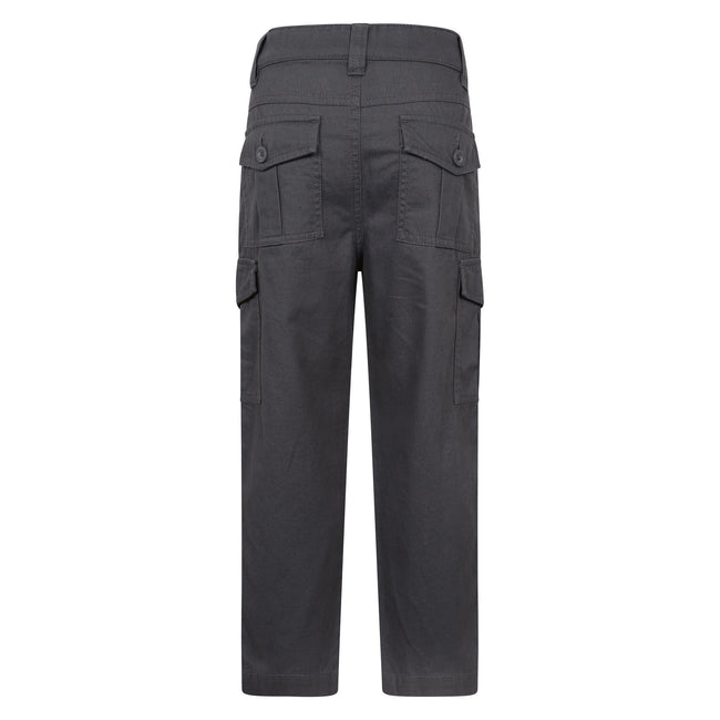 Charcoal - Back - Mountain Warehouse Childrens-Kids Cargo Trousers