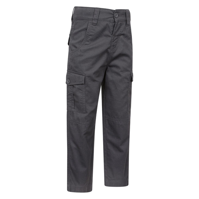 Charcoal - Side - Mountain Warehouse Childrens-Kids Cargo Trousers
