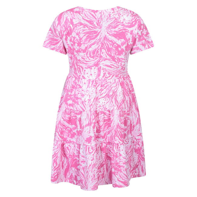 Bright Pink - Back - Mountain Warehouse Childrens-Kids Ava Tiered Dress