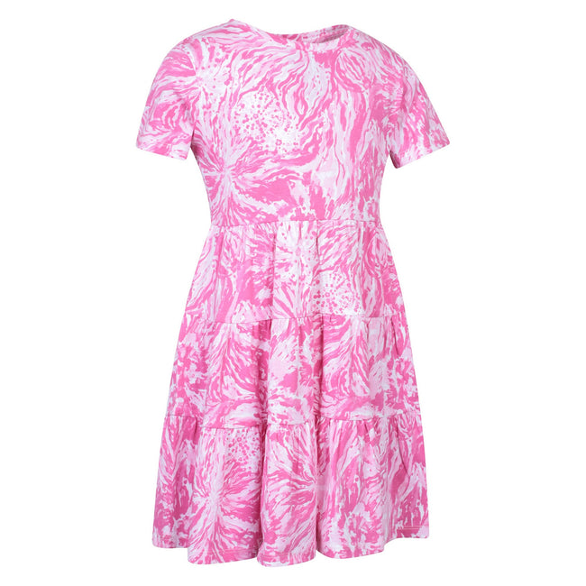 Bright Pink - Side - Mountain Warehouse Childrens-Kids Ava Tiered Dress