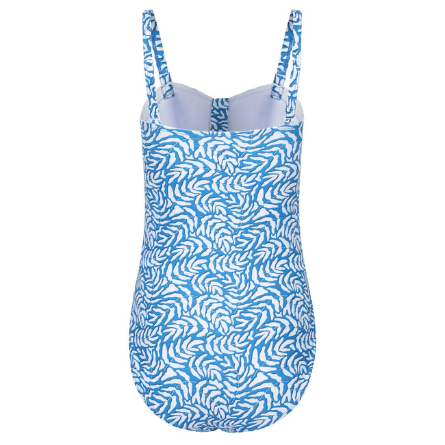 Blue - Back - Mountain Warehouse Womens-Ladies Resort Printed Tummy Control One Piece Swimsuit