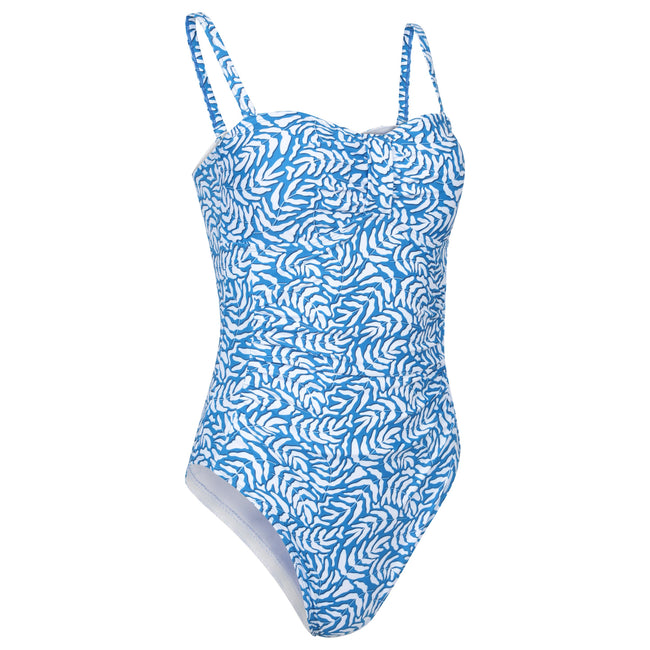 Blue - Side - Mountain Warehouse Womens-Ladies Resort Printed Tummy Control One Piece Swimsuit