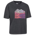 Charcoal - Side - Mountain Warehouse Womens-Ladies Landscape Boxy T-Shirt