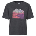 Charcoal - Front - Mountain Warehouse Womens-Ladies Landscape Boxy T-Shirt
