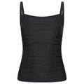 Black - Front - Mountain Warehouse Womens-Ladies Plain Tummy Control Tankini Top