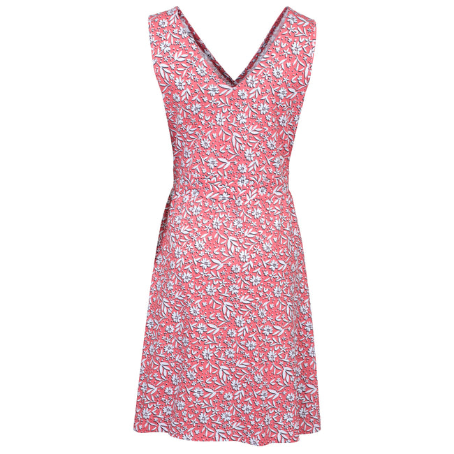 Red - Back - Mountain Warehouse Womens-Ladies Newquay Blossom Sleeveless Midi Dress