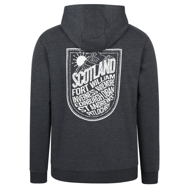 Charcoal - Back - Mountain Warehouse Mens Regional Scotland Hoodie