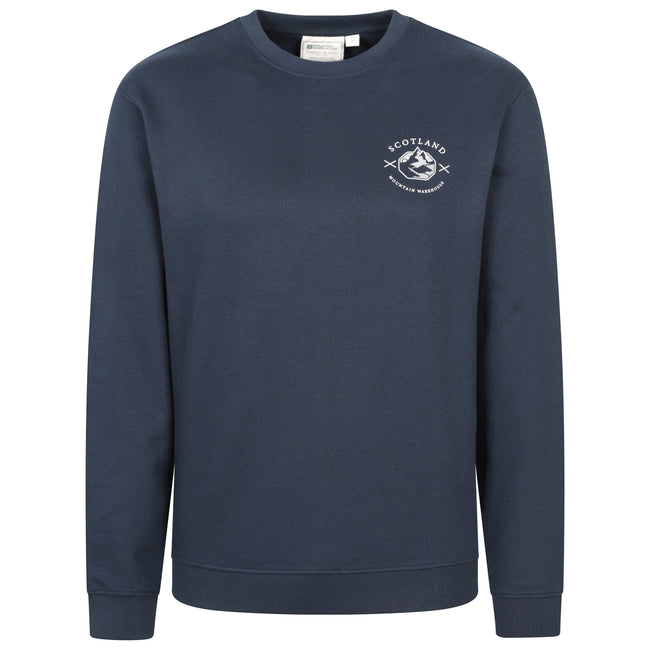 Navy - Front - Mountain Warehouse Mens Scotland Graphic Crew Neck Sweatshirt