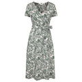 Khaki Green - Front - Mountain Warehouse Womens-Ladies Santorini Floral Wrap Midi Dress