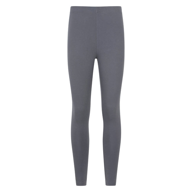 Grey-Black - Back - Mountain Warehouse Womens-Ladies Cotton Blend Leggings (Pack of 2)