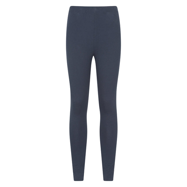 Navy-Black - Back - Mountain Warehouse Womens-Ladies Cotton Blend Leggings (Pack of 2)