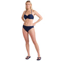 Dark Blue - Side - Animal Womens-Ladies Docks Plain Bikini Top