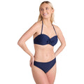 Dark Blue - Front - Animal Womens-Ladies Docks Plain Bikini Top