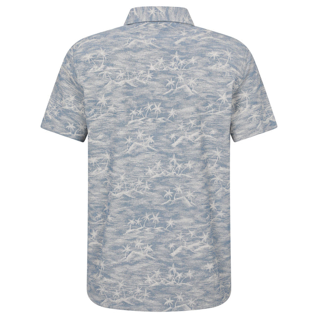 Corn Blue - Back - Mountain Warehouse Mens Tropical Floral Short-Sleeved Shirt