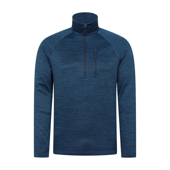 Dark Blue - Front - Mountain Warehouse Mens Half Zip Midlayer