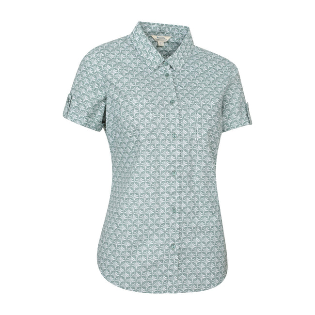 Light Khaki - Side - Mountain Warehouse Womens-Ladies Coconut Tree Short-Sleeved Shirt