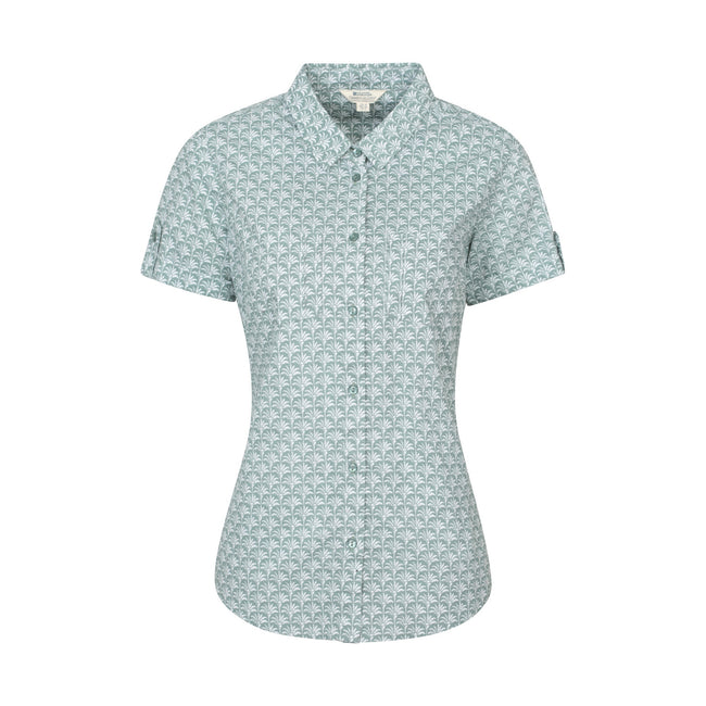 Light Khaki - Front - Mountain Warehouse Womens-Ladies Coconut Tree Short-Sleeved Shirt