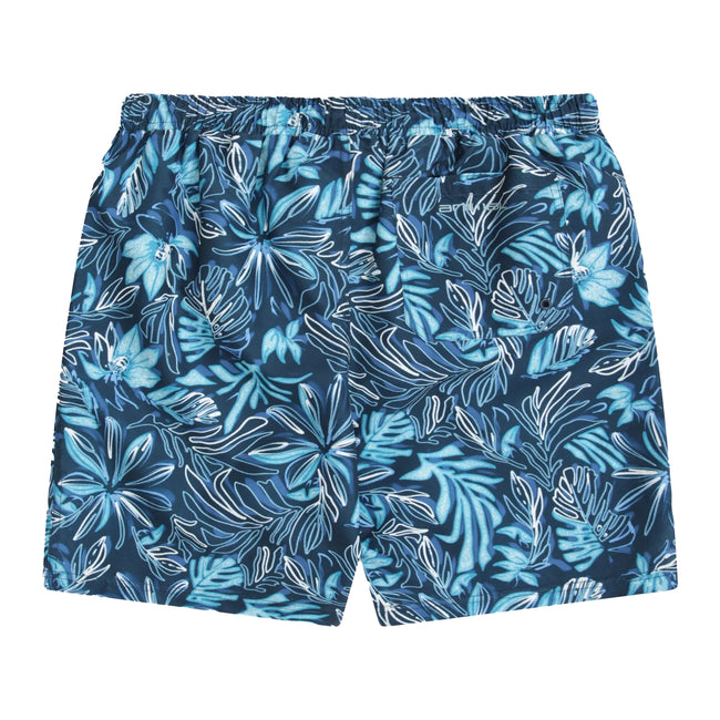 Dark Blue - Back - Animal Mens Deep Dive Leaves Boardshorts