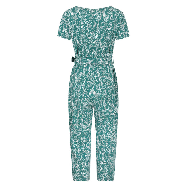 Teal - Back - Mountain Warehouse Womens-Ladies Crane Wrap Jumpsuit