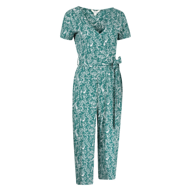Teal - Side - Mountain Warehouse Womens-Ladies Crane Wrap Jumpsuit