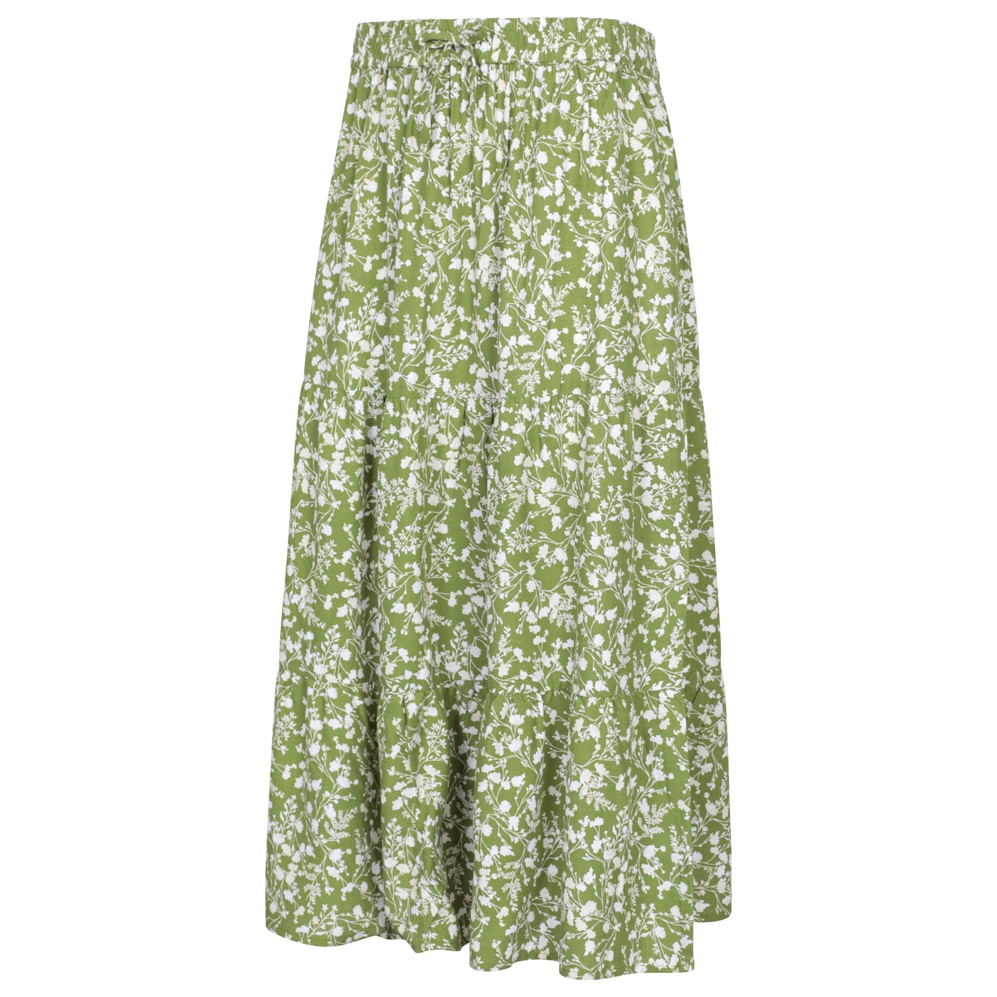 Green - Side - Mountain Warehouse Womens-Ladies Palermo Tiered Midi Skirt