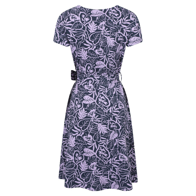 Lilac - Back - Mountain Warehouse Womens-Ladies Santorini Jersey Wrap Dress